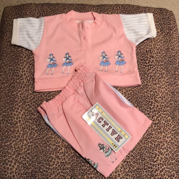 Bugle Boy toddler girl pink short set - Picture 1 of 16